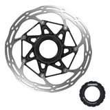 Disc frana Sram CenterLine Rounded 180 mm, din doua piese, Center Lock, negru, profil rotunjit.