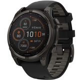 Ceas Garmin Fenix 8 Solar Sapphire Titanium 47mm Carbon-Negru