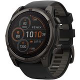 Ceas Garmin Fenix 8 Solar Sapphire Titanium 51mm Carbon-Negru