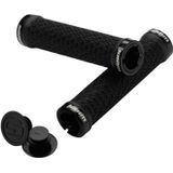 Mansoane Bicicleta Sram DH, silicon, cleme duble si dopuri de capat, Negru