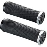 Mansoane Bicicleta Sram Grip Shift, integrat, 85mm, clema argintie si dop de capat