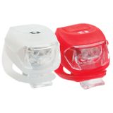 Lumini Bicicleta Set+stop Bikefun Pixie, 2+2 LED, alb-rosu
