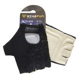 Manusi Bicicleta Scurte BikeFun Tricotate, negru-alb