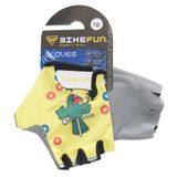 Manusi Bicicleta Scurte BikeFun Copil 4 ani, galben