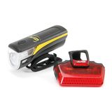 Lumini Bicicleta Set Contec Speed Led - 20lux - negru-galben