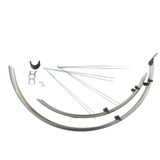 Aparatori Noroi Bikefun MTB alu-plastic negru-argintiu-negru