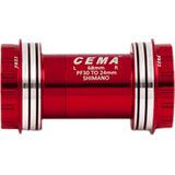 Butuc Pedalier Cema PF30 pentru SRAM GXP W 68-73 x ID 46 mm Ceramic-Red- Interlock