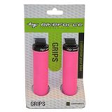 Mansoane BikeForce 130mm Lock-On negru-roz-negru