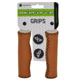 Mansoane BikeForce Ergo 130mm piele artificiala marou