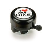 Sonerie Bicicleta Bikefun I Love My Bike, negru