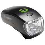 Far Bicicleta Fata Bikefun Lucid, LED, 2 functii, alb-negru
