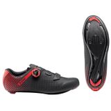 Pantofi Ciclism Northwave Road Core Plus 2, negru-rosu