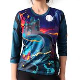 Tricou Ciclism Tehnic Specialized Women's All Mountain 3/4, Fairy Transilvania