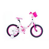 Bicicleta Copii cu Roti Ajutatoare Magellan Candy 16 white-pink
