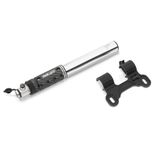 Pompa Bicicleta mini XLC PU-A07 11 bar silver/blue aluminiu 185mm DV/SV/AV