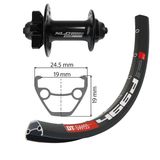 FW 29 XLC 6 hole black QR 32L DT Swiss D466 disc bk niro spokes(bk)