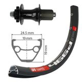 RW 29 XLC 6 hole black TA 12 32L DT Swiss D466 disc bk niro spokes(bk)