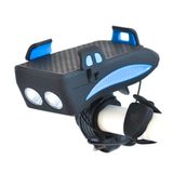 Far Bicicleta Fata Bikeforce 400 LUM, 4000mAh cu suport telefon, horn 130 db