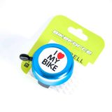 Sonerie Bicicleta Bikeforce I Love My Bike, albastru