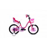 Bicicleta Copii cu Roti Ajutatoare Capriolo Fantasy 16 Roz-Violet