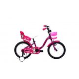 Bicicleta Copii cu Roti Ajutatoare Capriolo Viola 14 Violet-Roz