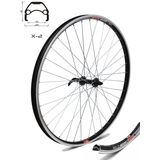 Roata Bicicleta Fata Crosser X2, 36H, 26", QR, Disc, capsata, negru