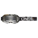 Ochelari Full Face O'Neal B-10 Goggle Attack Negru-Alb Transparent