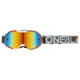 Ochelari Full Face O'Neal B-10 Goggle Duplex Alb-Gri-Portocaliu Rosu Radiu