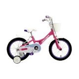 Bicicleta Copii cu Roti Ajutatoare Ultra Larisa 16, Roz, V-Brake