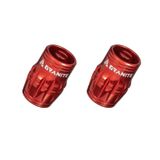 Set Capac Valva-Ventil (2 buc) Granite Design Juicy Nipples (GVC24-03) alu CNC pt valva AV (schrader) functii suplimentare - extragere ventil-dezumflare rosu, AM