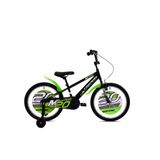 Bicicleta Copii cu Roti Ajutatoare Capriolo Mustang 20 negru lime
