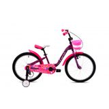 Bicicleta Copii cu Roti Ajutatoare Capriolo Viola 20 violet roz