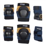 Cotiere Genunchiere Bicicleta Set TSG Basic - Night Blue/Dusk Yellow L