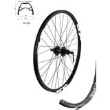 Roata Spate Crosser X6 32H 26 QR Frana Disc CenterLock cu butuc Shimano AFHTY5057BZBL Capsata
