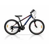 Bicicleta Junior Cross Boxer, 24 Negru-Albastru