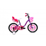 Bicicleta Copii cu Roti Ajutatoare Capriolo Fantasy 16 Violet-Roz