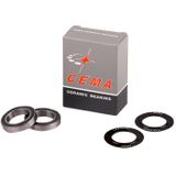Kit Rulmenti CEMA BB Include 2 rulmenti si 2 covers CEMA 30 mm - Ceramic - Negru