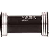 Butuc Pedalier CEMA BB386 pentru FSA386/Rotor 30mm W: 86,5 x ID: 46 mm Ceramic - Negru, Interlock