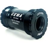 Butuc Pedalier CEMA T45 pentru Shimano W: 82,5 - M45x1,0 Stainless Steel - Negru