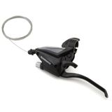 Maneta Schimbator-Frana Shimano 2.00 ST-EF500-L, Stanga 3 vit 4 degete, v-brake, cablu 1800mm, negru