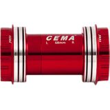 Butuc Pedalier CEMA PF30 pentru Shimano W: 68/73 x ID: 46 mm Ceramic - Red, Interlock