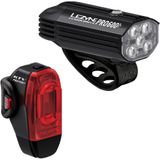 Lumini Bicicleta Set FUSION DRIVE PRO 600+ /  KTV DRIVE PRO+ INCLUDES SILICONE RUBBER MOUNTING STRAPS sattleTIN negru
