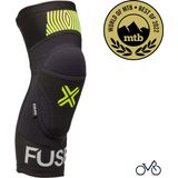 Genunchiere Bicicleta Fuse Omega Kids, negru-neon-galben