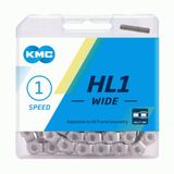 Lant Bicicleta KMC HL1 Wide argintiu, 100 Zale