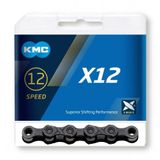 Lant Bicicleta KMC X12 Blacktech, 12 viteze, 126 zale