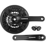Angrenaj Pedalier Shimano Tourney FC-TY501, 42x34/24T, brat 175mm, pt 6-7-8 viteze, spate, CG, suruburi de fixare, negru