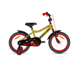 Bicicleta Copii cu Roti Ajutatoare Kellys Wasper, 16, Galben-Rosu