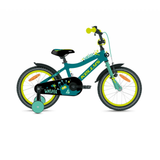 Bicicleta Copii cu Roti Ajutatoare Kellys Wasper, 16, Verde