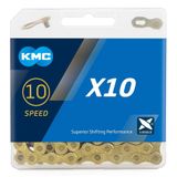 Lant Bicicleta KMC X10 Gold, pt10Vit, 114 zale, auriu