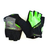 Manusi Bicicleta Scurte Bikeforce Comfort, verde-negru